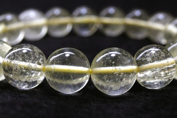 画像3: ブレス リビアングラス 丸 約10.5mm エジプト産 ポジティブ 直感力 ヒーリング 天然石 品番:15208 (3)