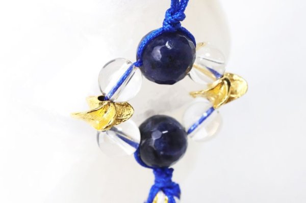 画像3: 合格祈願ストラップ　ソーダライト×爆裂水晶　合格　風車　目標達成　継続力　お守り　天然石　品番：15343 (3)