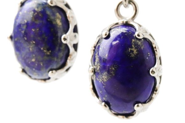 画像3: ペンダントトップ ラピスラズリ オーバル 約16×12mm ステンレス アフガニスタン産 日本製 邪気を払う 判断力 直感力を高める ジュエリー 天然石 ※ポイント対象外 品番:15371 (3)