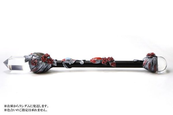 画像8: クリスタルワンド 水晶xラブラドライト 薔薇 バラ エネルギー 浄化 ヒーリング お守り 再生 調和 癒し 天然石 品番:15408 (8)