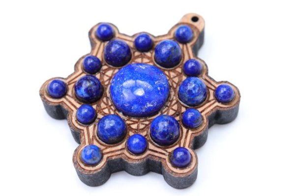 画像3: ペンダントトップ　欅（けやき）　六芒星　ラピスラズリ　祟高　華麗　調和　邪気を払う　判断力　直感力を高める　風水　天然石　※ポイント対象外　品番：15431 (3)