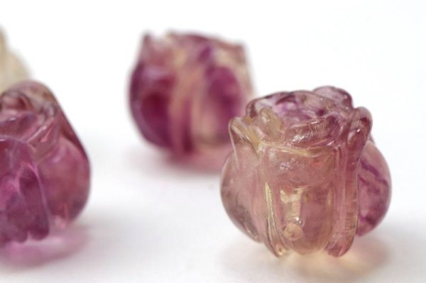 画像4: 置物 ミニ彫り物 フローライト バラ 1個 薔薇 ローズ 愛情 情熱 金運 夢叶う 癒し 浄化 天然石 品番: 15452 (4)