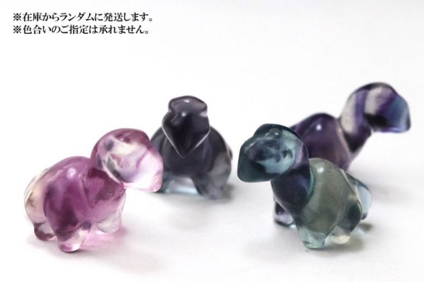 画像6: 置物 ミニ彫り物 フローライト 恐竜 1個 自由 想像力 エネルギー 癒し 浄化 天然石 品番: 15459 (6)