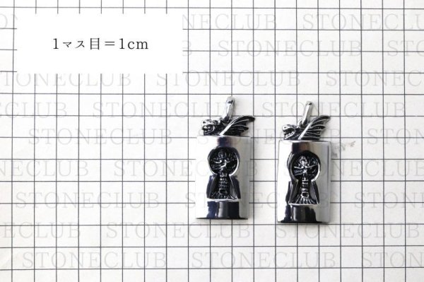 画像5: ペンダントトップ 鍵穴 キーホール 龍 真鍮製 未来 魔除け お守り 風水 メンズアクセサリー 品番:15467 (5)