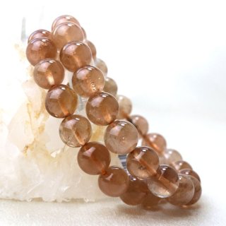 【ブラジル産】シャンパンカラートパーズ ブレス シャンパントパーズ 丸 約8mm ブラジル産 希望への導き 夢の