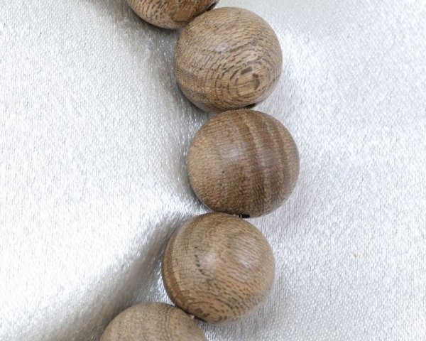 画像3: 【パワーズウッド】ブレス 神代楡(にれ)〈日本〉 約12mm 愛情 良縁の象徴 品番: 15681 (3)
