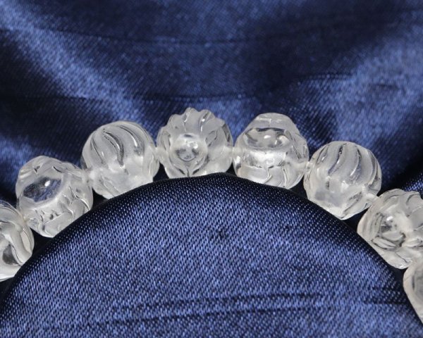 画像2: ブレス 九尾の狐 11mm 水晶 幸福 金運 運気 癒し 天然石 品番: 15722 (2)