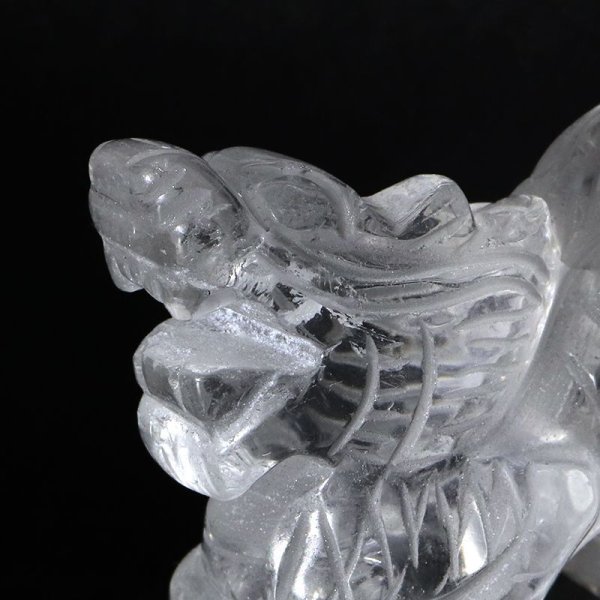 画像4: 置物 彫り物 水晶 龍 小 風水 運気 金運 財運 パワーストーン 品番:15918 (4)