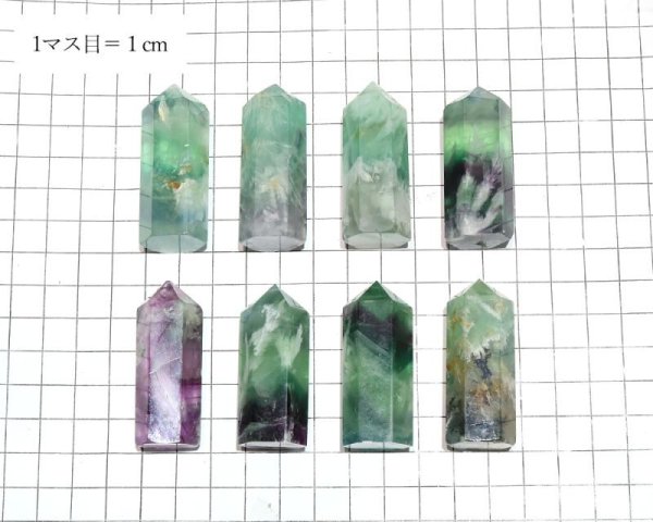 画像4: 六角柱 エンジェルフェザーフローライト 中国産 高さ約65mm 癒し 浄化 天然石 パワーストーン 品番:15844 (4)
