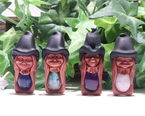 画像6: ペンダントトップ 天然石の妖精 アメジスト 革紐付き 恋愛 癒し パワーストーン 天然石 品番:15904 (6)