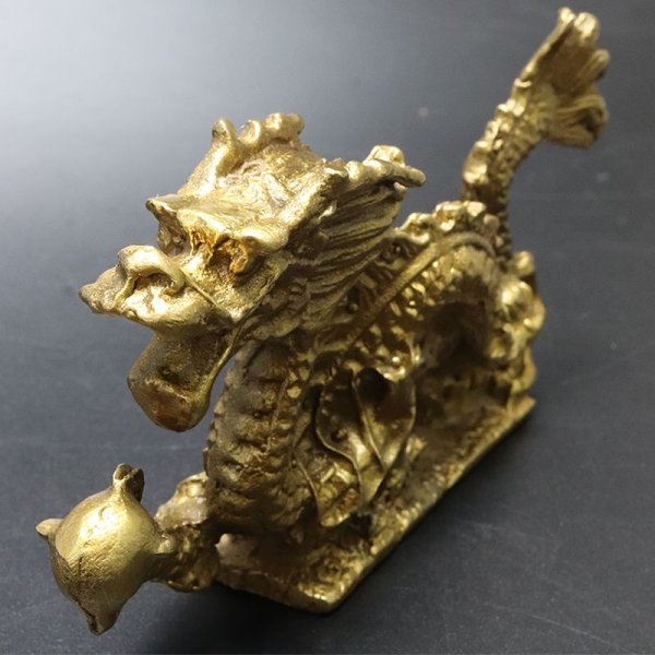 画像4: 置物　彫り物　銅製　龍　風水　運気　金運　財運　インテリア　品番：15941 (4)