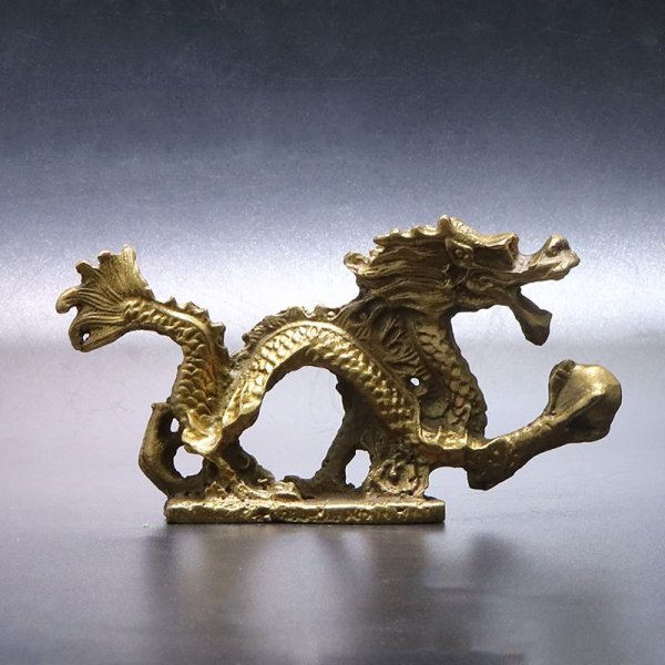 画像3: 置物　彫り物　銅製　龍　風水　運気　金運　財運　インテリア　品番：15941 (3)