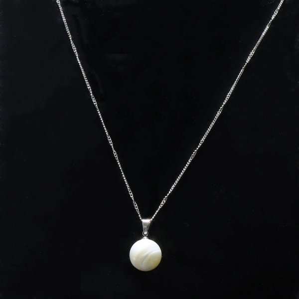 画像4: ピアス＆ネックレスセット　シェル　約12mm　SV　日本製　癒し　母性　優しさ　パワーストーン　天然石　品番：15986 (4)