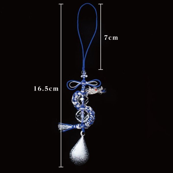 画像5: ストラップ　昇り龍　水晶　水琴鈴　シルバー　運気　出世　邪気払い　浄化　アクセサリー　お守り　パワーストーン　天然石　品番：16028 (5)