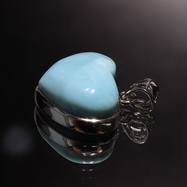 画像2: 【現品限り】ペンダントトップ ラリマー ドミニカ産 ランダム発送 ステンレス シルバー 不安をやわらげる 浄化 パワーストーン 天然石 品番:16087 (2)