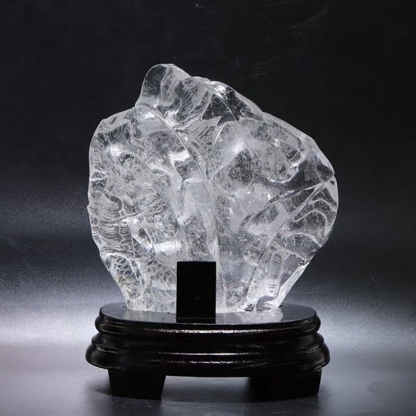 画像2: 【現品限り】【一点物】置物 水晶 龍 台付き  浄化 クリスタル パワーストーン 天然石 品番:16092 (2)