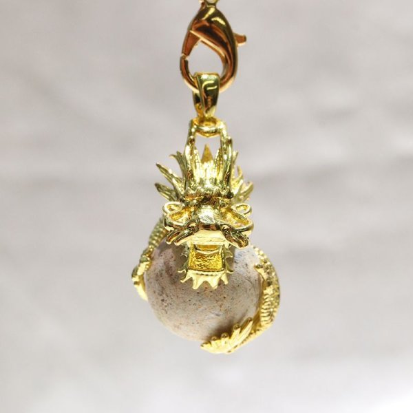 画像3: 【日本銘石】龍宝ストラップ　タツナイト　宝珠　風水　健康　縁結び　安産　権力の象徴　お守り　パワーストーン　天然石　品番：16099 (3)