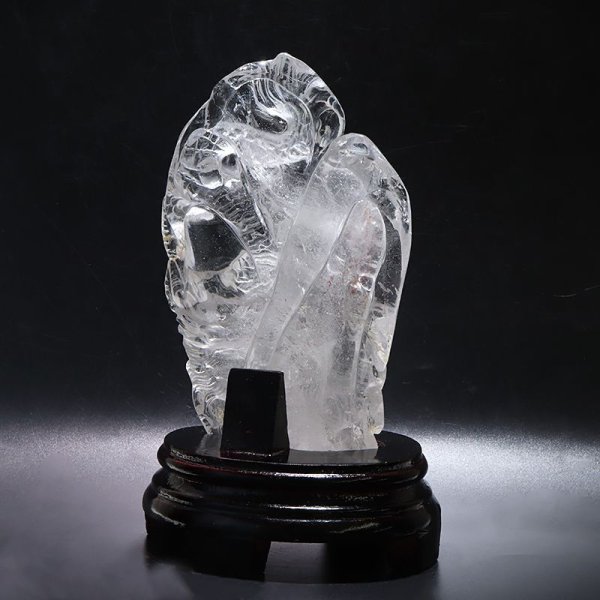 画像2: 【現品限り】【一点物】置物 水晶 龍 台付き  浄化 クリスタル パワーストーン 天然石 品番:16096 (2)
