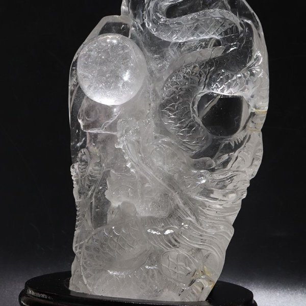 画像3: 【現品限り】【一点物】置物 水晶 龍 台付き  浄化 クリスタル パワーストーン 天然石 品番:16096 (3)