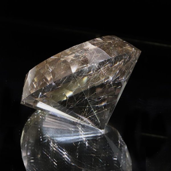 画像3: 【現品限り】 置物 スモーキーシルバールチル ダイヤモンドカット 金運 不屈の精神 安らぎ 安心感 邪気払い 品番:15779 (3)