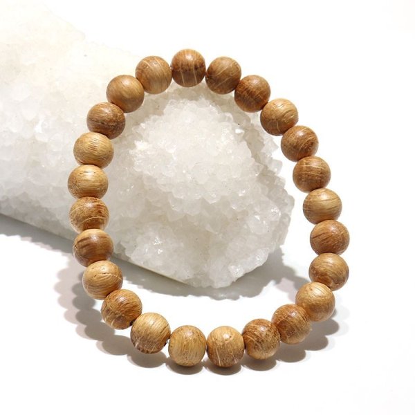 画像2: 【パワーズウッド】ブレス　熊野本宮椎〈和歌山県〉　丸　約8mm　金運招福　子孫?栄　日本製　品番：16116 (2)