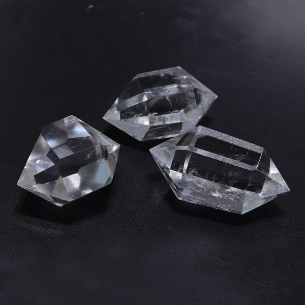 画像3: 原石 水晶 みがき ダブルポイント ブラジル産 ポイント Wポイント クォーツ 浄化 クリスタル 天然石 品番:16128 (3)