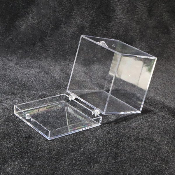 画像2: ディスプレイ 鉱物用クリアケース 約6.5×6.5cm 1個 プラスチック 透明 保管 品番:16145 (2)