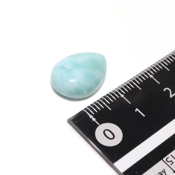 画像4: ルース ラリマー ドロップカット 約12×16mm ドミニカ産 ケース付き 不安をやわらげる 浄化 天然石 品番:16203 (4)