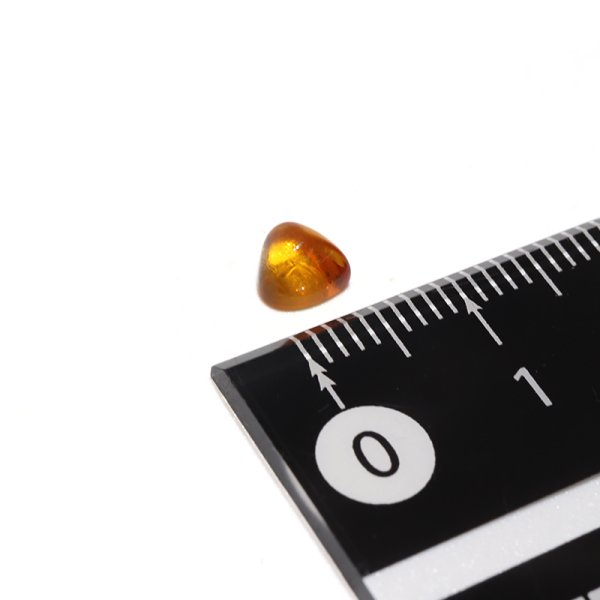 画像4: ルース アンバー トリリアントカット 約5mm リトアニア産 ケース付き 金運 お守り 勝負 品番:16201 (4)
