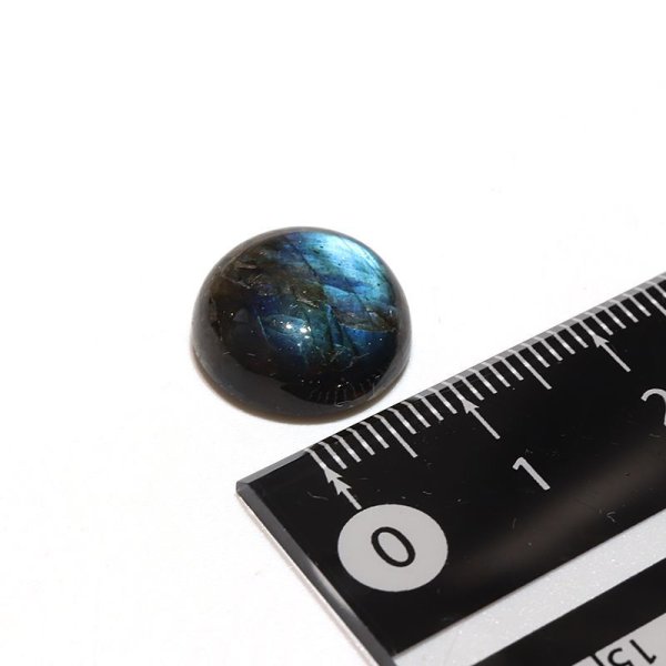 画像4: ルース ラブラドライト ラウンドカット 約13mm マダガスカル産 ケース付き 運気上昇 幸運 縁起 自由 夢 ヒーリング 天然石 品番:16216 (4)