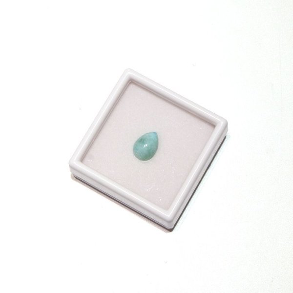 画像5: ルース ラリマー ドロップカット 約10×14mm ドミニカ産 ケース付き 不安をやわらげる 浄化 天然石 品番:16215 (5)
