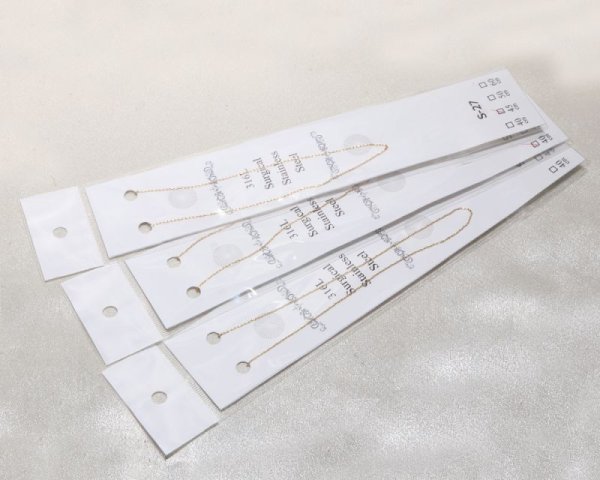 画像3: サージカルステンレスチェーン S-27 (45cm) ゴールド 品番: 16241 (3)