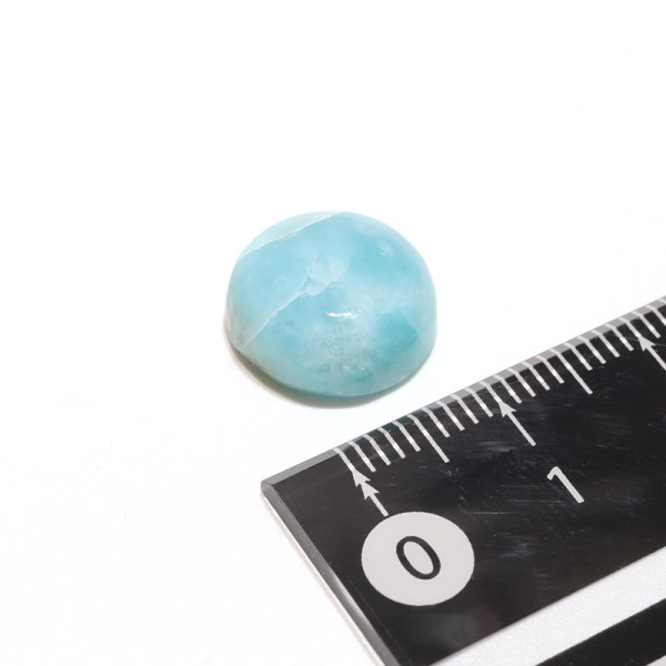 画像4: ルース ラリマー ラウンドカット 約13mm ドミニカ産 ケース付き 不安をやわらげる 浄化 天然石 品番:16244 (4)