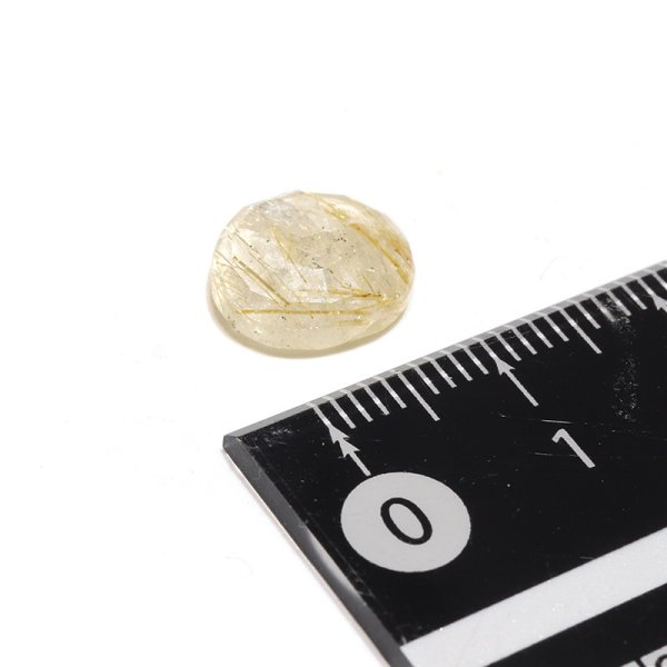 画像4: ルース ゴールドルチルクォーツ ローズカット 変形 約9×12mm ブラジル産 ケース付き 金運 財運 ギャンブル運 パワーストーン 天然石 品番:16279 (4)