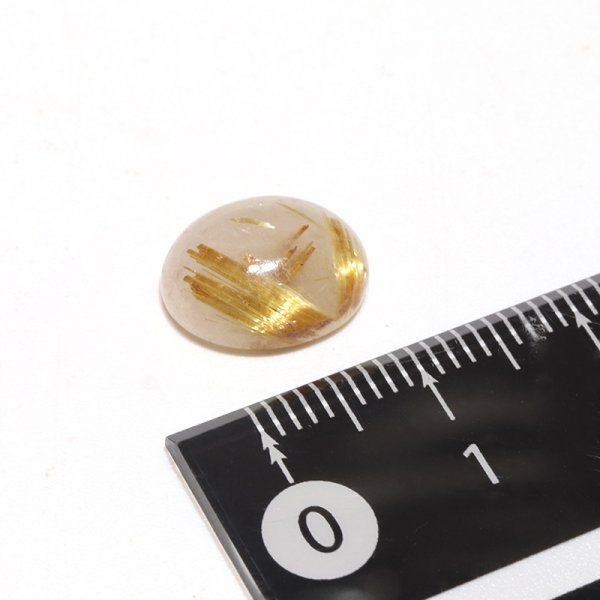 画像4: ルース ゴールドタイチルチルクォーツ オーバルカット 約10×12mm ブラジル産 ケース付き 金運 財運 ギャンブル運 パワーストーン 天然石 品番:16280 (4)