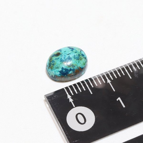 画像4: ルース アズロマラカイト オーバルカット 約9×11mm アメリカ産 ケース付き 魔除け 毒素 マイナスエネルギー 天然石 品番:16295 (4)