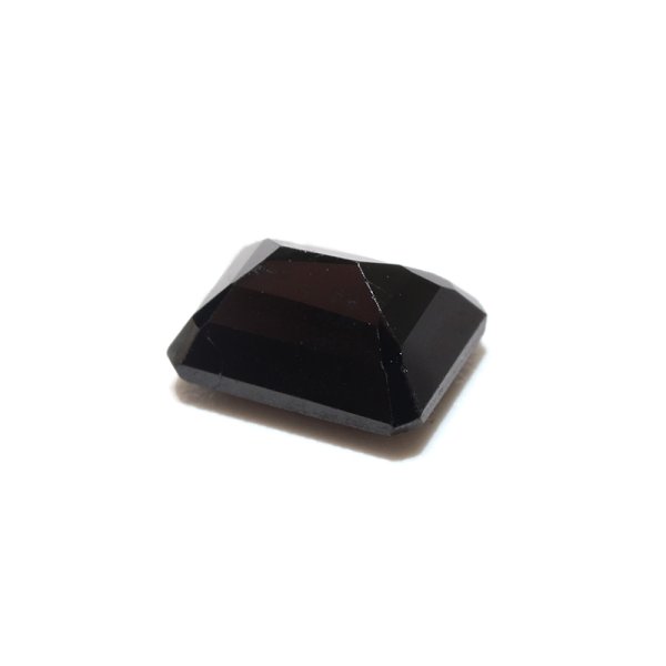 画像2: ルース ブラックスピネル エメラルドカット 約7×5mm ミャンマー産 ケース付き 成功 目標達成 魔除け 厄除け 潜在能力 天然石 品番:16376 (2)