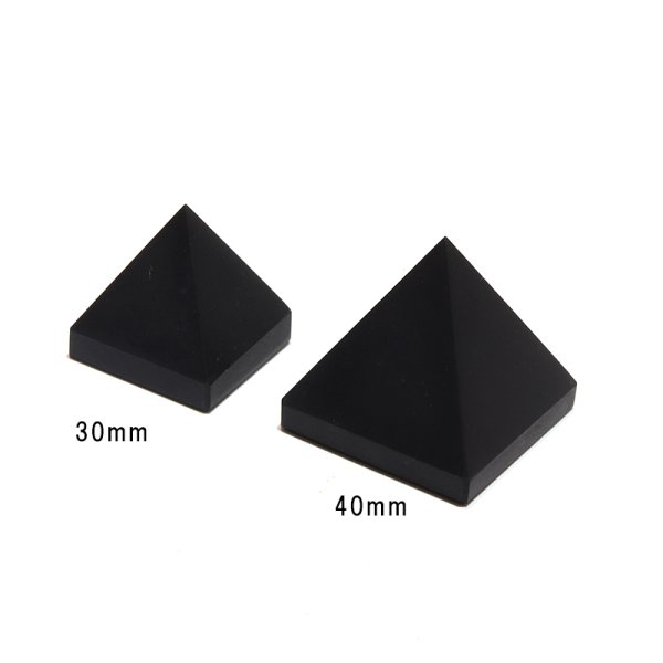 画像4: 置物 ピラミッド シュンガイト 約30mm ロシア産 日本製 癒し 奇跡 ブラック 浄化 パワーストーン 天然石 品番:16381 (4)