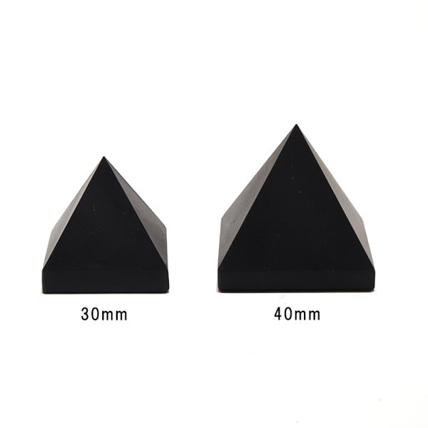 画像3: 置物 ピラミッド シュンガイト 約30mm ロシア産 日本製 癒し 奇跡 ブラック 浄化 パワーストーン 天然石 品番:16381 (3)