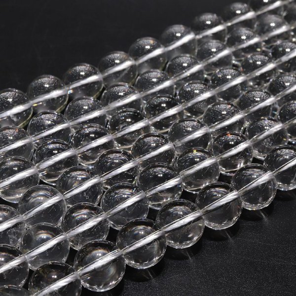 画像3: 連 水晶 Aランク 丸約12mm クォーツ 浄化 再生 調和 パワーストーン 天然石 品番:16469 (3)