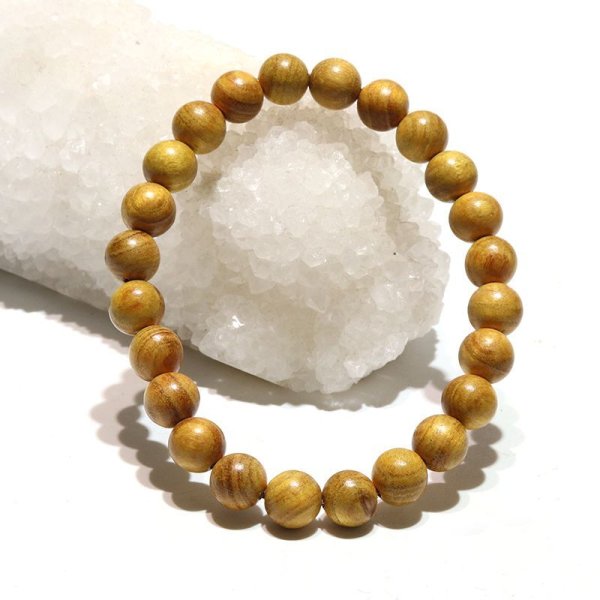 画像2: 【パワーズウッド】黄金檀＜メキシコ、アメリカ＞　丸　約8mm　金運　健康運　浄化　品番：16480 (2)