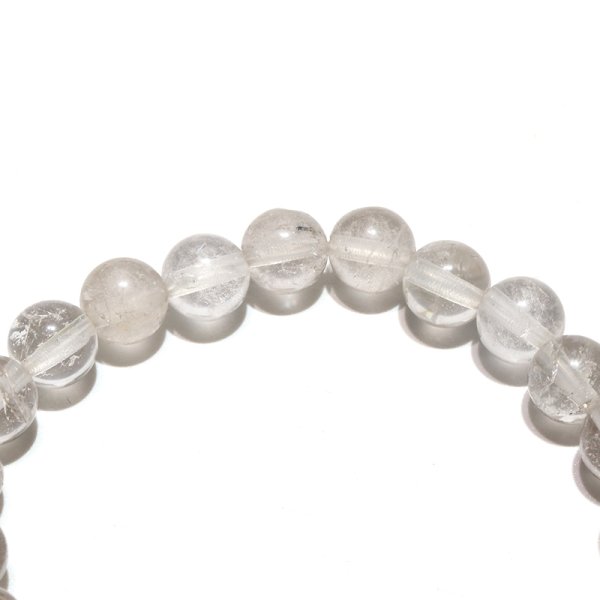 画像3: ブレス　ザギマウンテンクォーツ＜パキスタン産＞　クリア　丸約8mm　浄化　活力　パワーストーン　天然石　品番：16470 (3)