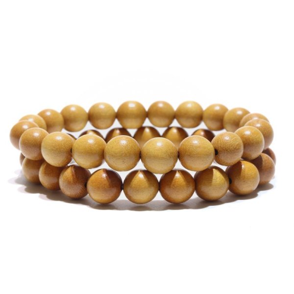 画像4: 【パワーズウッド】黄金檀＜メキシコ、アメリカ＞　丸　約10mm　金運　健康運　浄化　品番：16494 (4)