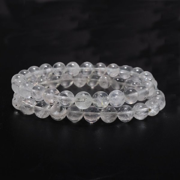 画像4: ブレス　ガネーシュヒマール＜ヒマラヤ産＞　AAランク　丸約8mm　ヒーリング　浄化　パワーストーン　天然石　品番：16512 (4)