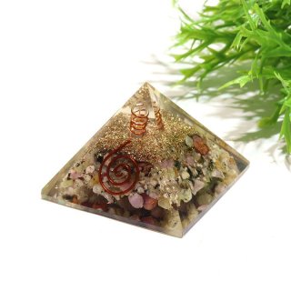 置物 オルゴナイト アメジスト 約3cm コイル無し ピラミッド