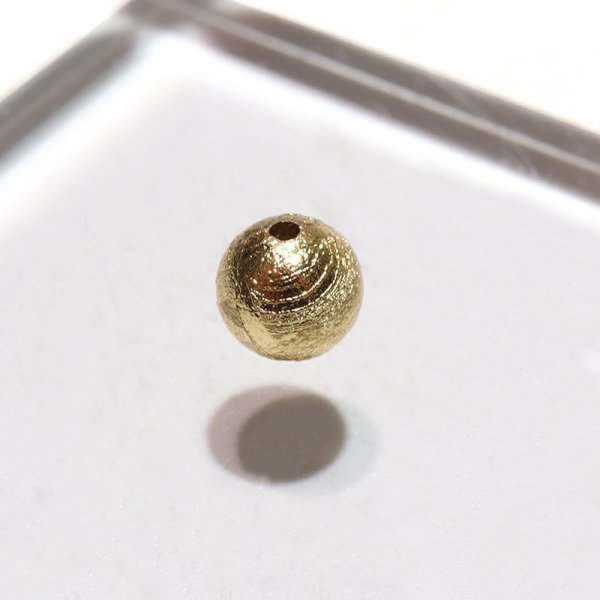 画像4: 【現品限り】バラ石 ギベオン<ナミビア産> ゴールド 丸 約6mm 穴あき 一粒売り 宇宙のパワー 隕石 パワーストーン 天然石 品番:16546 (4)