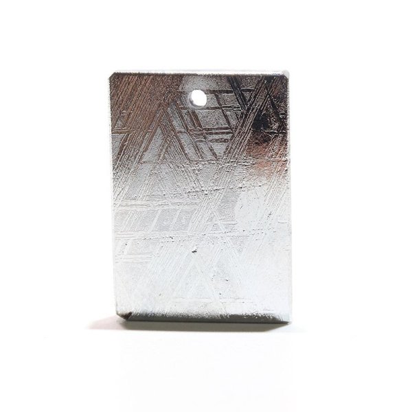 画像2: 【現品限り】プレート ギベオン<ナミビア産> シルバー 約24×17mm 穴あき ケース付き 宇宙のパワー 隕石 パワーストーン 天然石 品番:16542 (2)