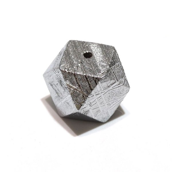 画像2: バラ石 ギベオン<ナミビア産> シルバー カット 約10mm 穴あき 一粒売り 宇宙のパワー 隕石 パワーストーン 天然石 品番:16559 (2)