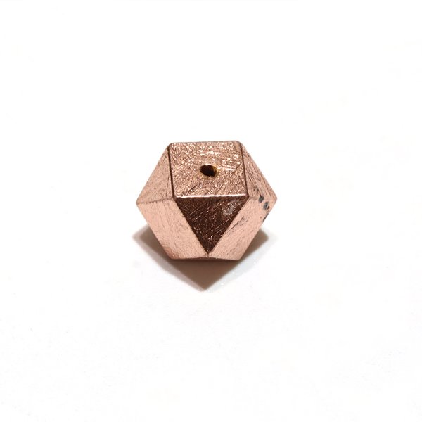 画像3: バラ石 ギベオン<ナミビア産> ピンクゴールド カット 約8mm 穴あき 一粒売り 宇宙のパワー 隕石 パワーストーン 天然石 品番:16609 (3)