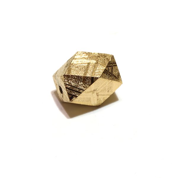 画像3: バラ石 ギベオン<ナミビア産> ゴールド カット 約7×10mm 穴あき 一粒売り 宇宙のパワー 隕石 パワーストーン 天然石 品番:16613 (3)